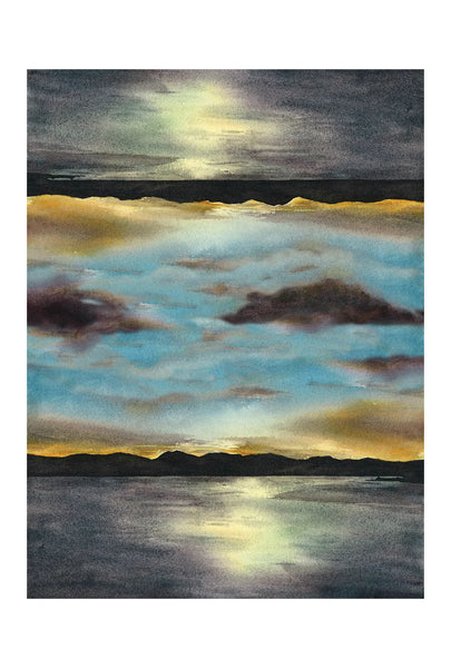 Ali Davies - Linen Tea Towel - Cook Strait/ Te Moana-o-Ruakawa