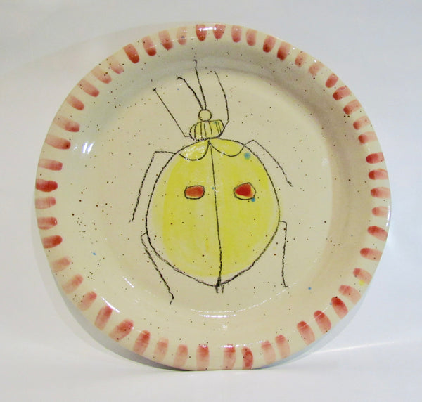 Handcrafted Dinner Plates - Colourful Insects