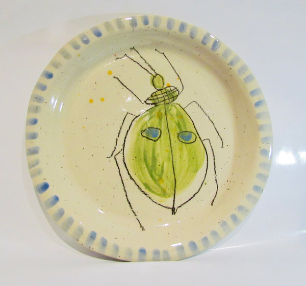 Handcrafted Dinner Plates - Colourful Insects