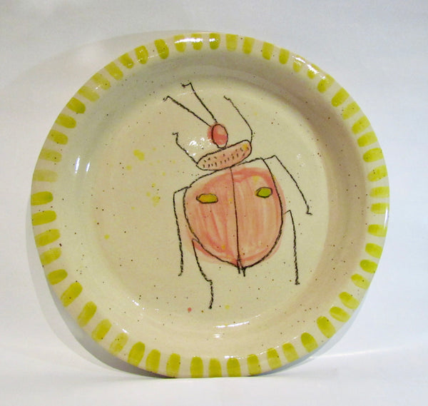 Handcrafted Dinner Plates - Colourful Insects