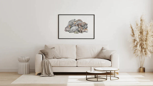 Safari Sleepers Print - A3 / Unframed