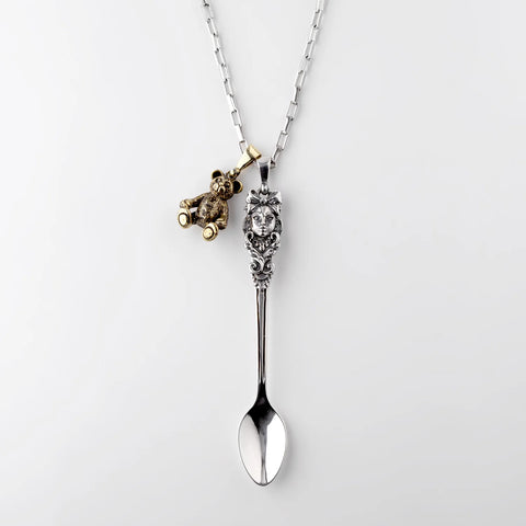 Nick Von K - Goldilocks Spoon Pendant in Brass and Sterling Silver
