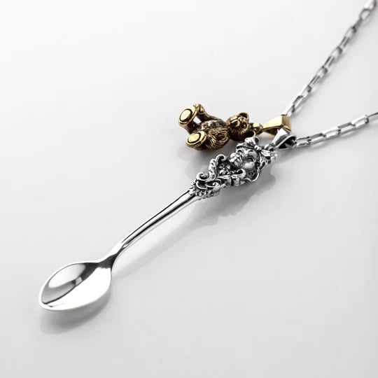 Nick Von K - Goldilocks Spoon Pendant in Brass and Sterling Silver