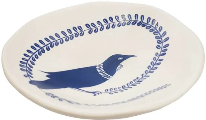 Jo Luping - Tūī Collection - Blue Tūī on White