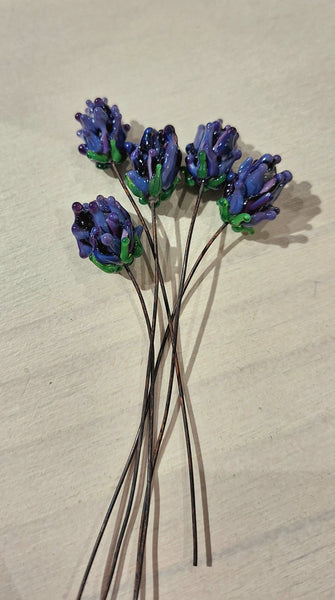 Glass Flower Stems - Lavender