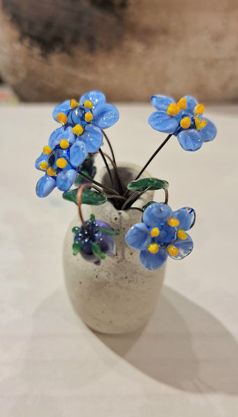 Glass Flower Stems - Forget Me Not