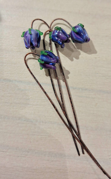 Glass Flower Stems - Forget Me Not