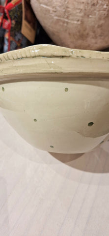 Small Ceramic Bowl - Green Polka Dots