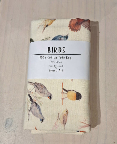 100% Cotton Tote Bag - Birds