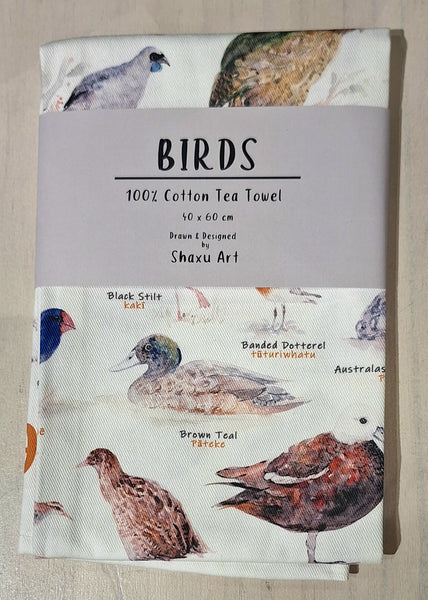 100% Cotton Tea Towel - Birds