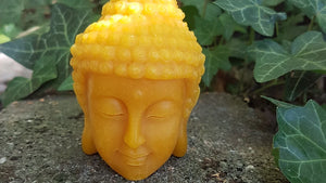 Boho Jo - Beeswax Candle - Buddha Head & Pottery Candle Plate