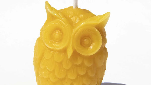 Boho Jo - Beeswax Candle - Small Owl