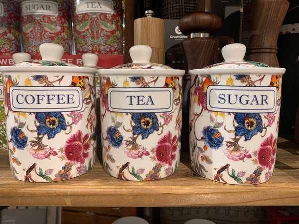 Coffe Tea and Sugar Canisters Set