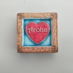 Paddy Bourke - Ceramic Tile - Aroha Heart