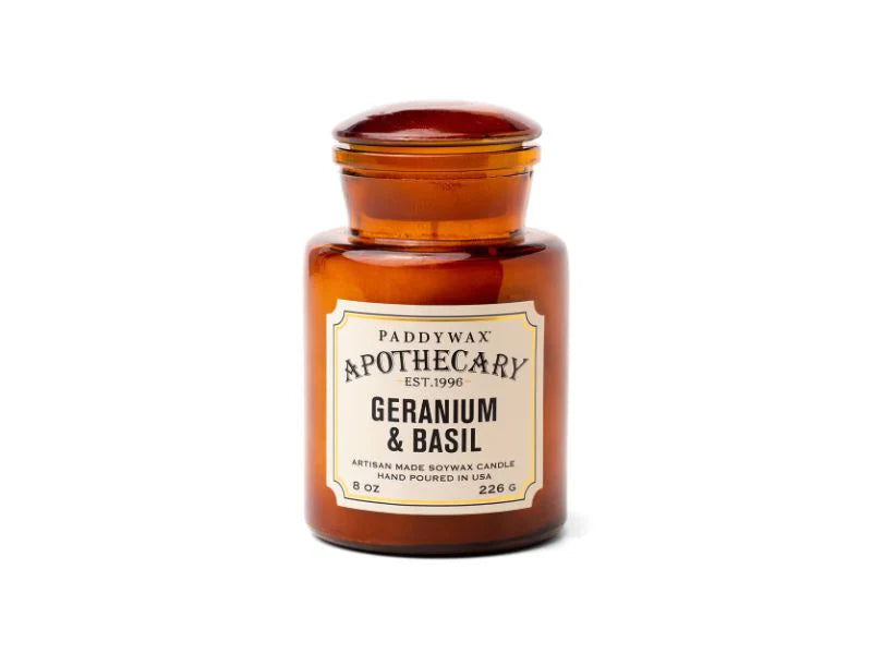 Apothecary - Candle - Geranium & Basil