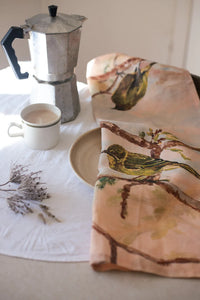 Ali Davies - Linen Tea Towel - Bellbird