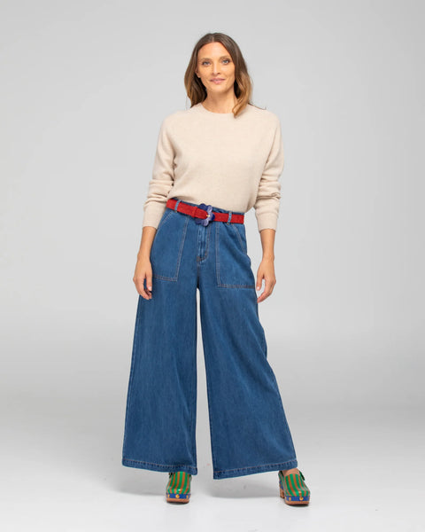 Flower Belt - Sienna Red Seude