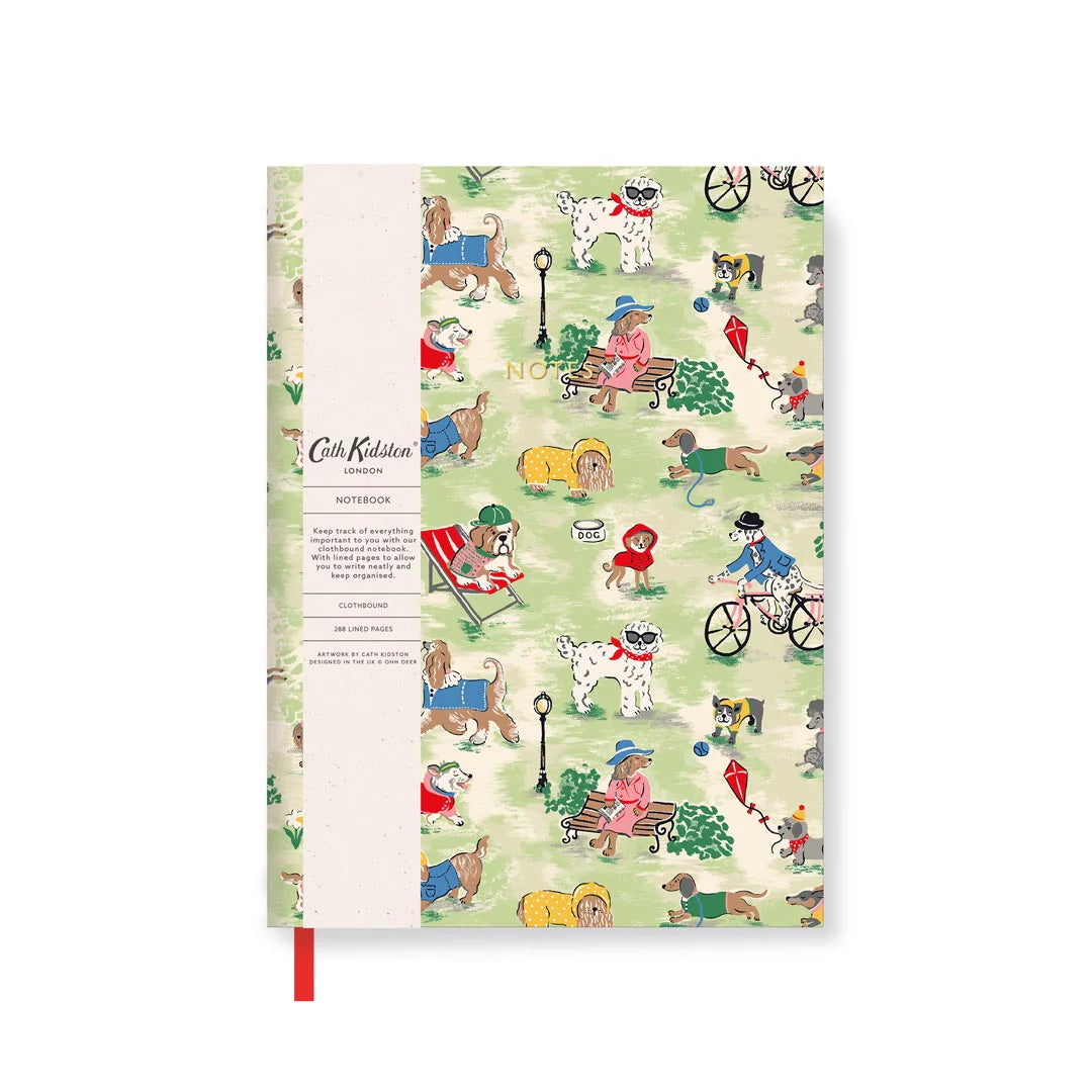 A5 Clothbound Notebook - Dogs in the Park