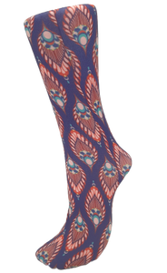 CS Couture Trouser Socks - Fall Peacock