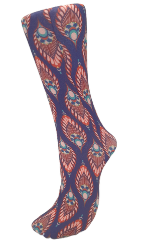 CS Couture Trouser Socks - Fall Peacock