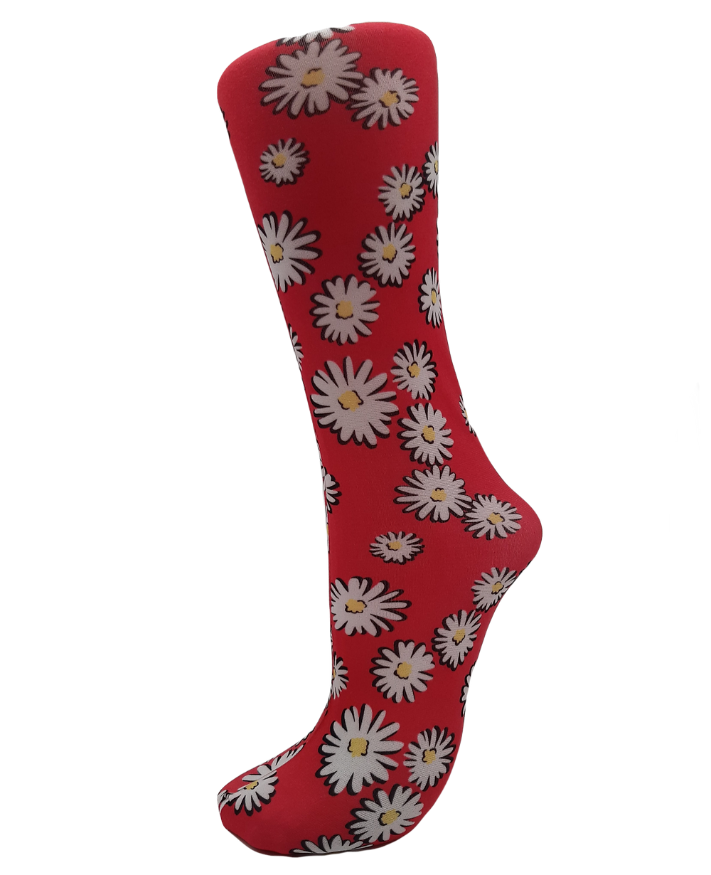 CS Couture Trouser Socks - Floating Daisies