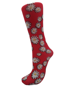 CS Couture Trouser Socks - Floating Daisies