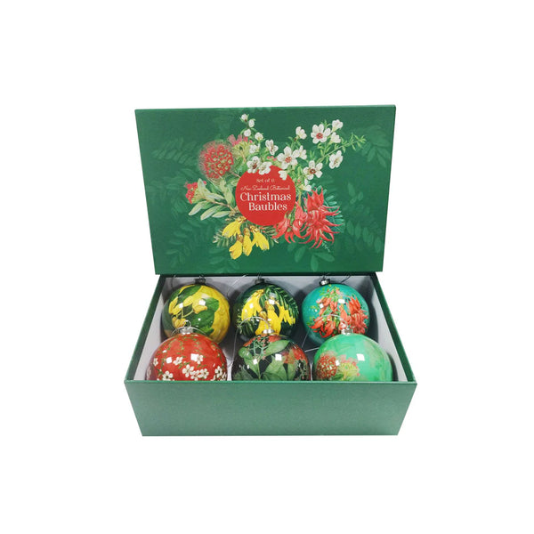 Set of 6 Baubles - New Zealand Botanicals