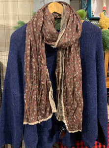 Floral Scarf - Brown