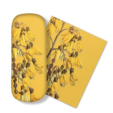 100%NZ - Glasses Case - Vintage Botanical Kowhai