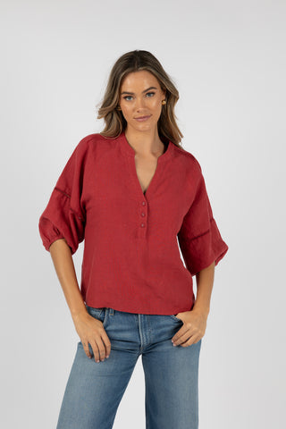 Humidity - Ambrosia Blouse - Brick