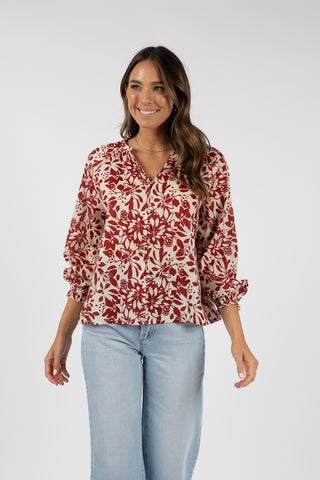 Humidity - Eden Blouse - Brick