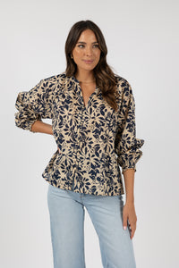 Humidity - Eden Blouse - Navy