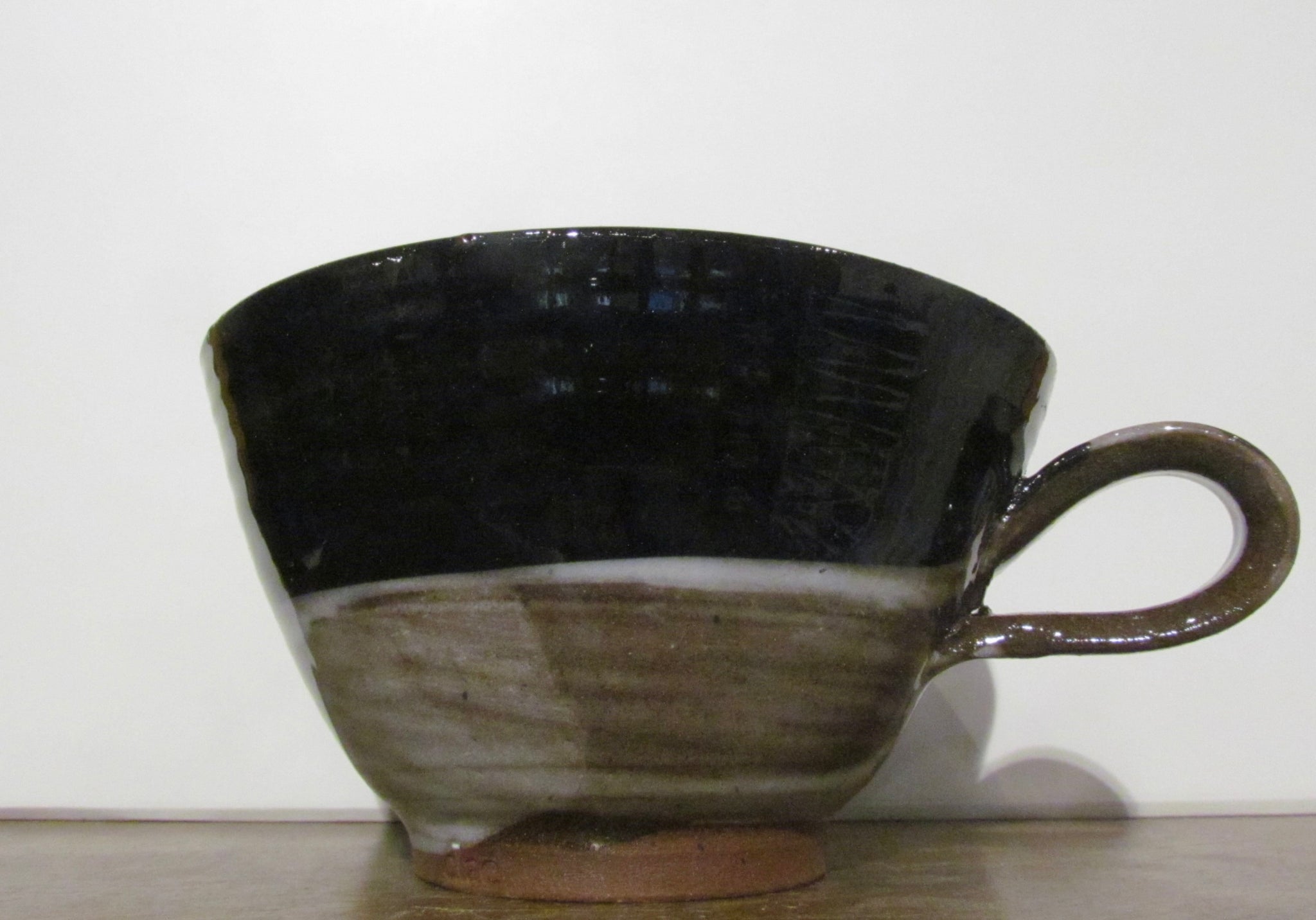 Ceramic Cups - Black and Pale Brown