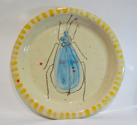 Handcrafted Dinner Plates - Colourful Insects