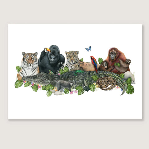 Jungle Friends Print - A3 / Unframed