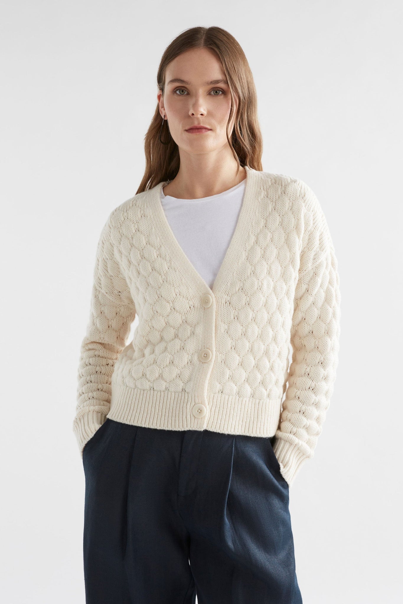 Elk The Emmer Cardigan - Oatmeal