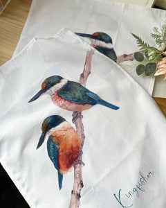 Shaxu Art - Cotton Tea Towel - Kingfisher