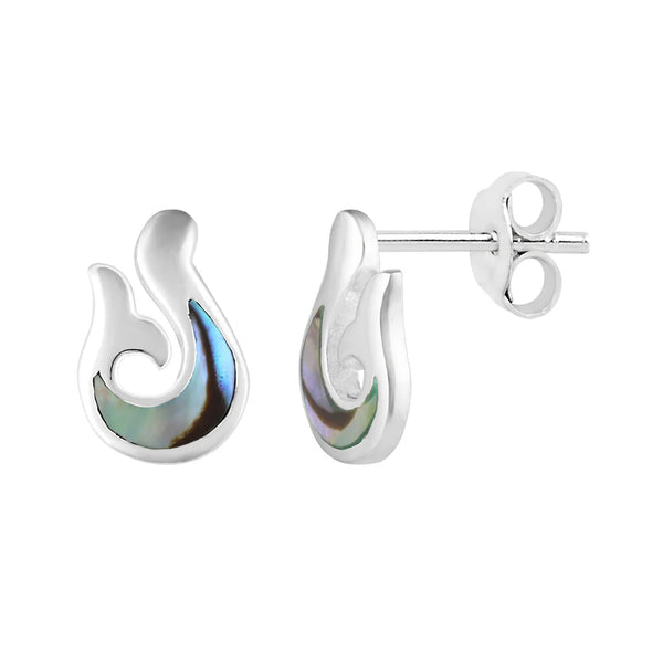 Sterling Silver & Pāua - Hook Stud