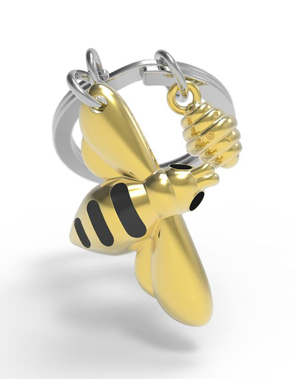 Metalmorphose Keychain - Bee & Honey Key Ring