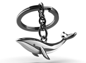 Metalmorphose Keychain -Whale Key Ring