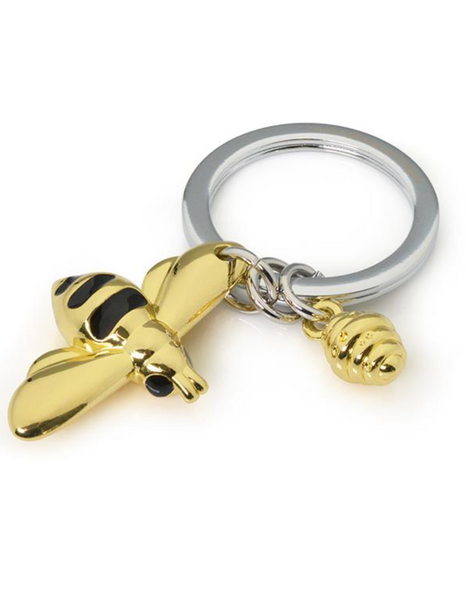 Metalmorphose Keychain - Bee & Honey Key Ring