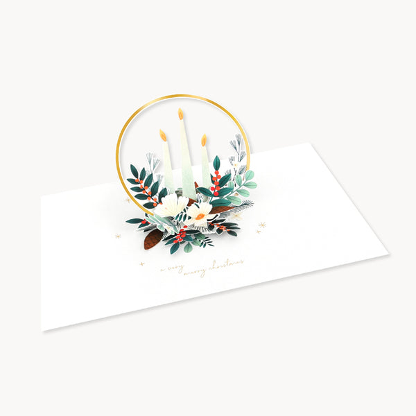 Pop Up Christmas Card - Candles