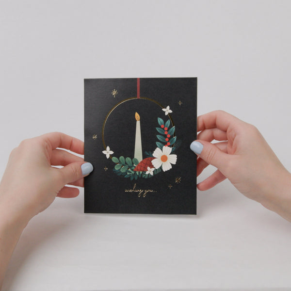 Pop Up Christmas Card - Candles