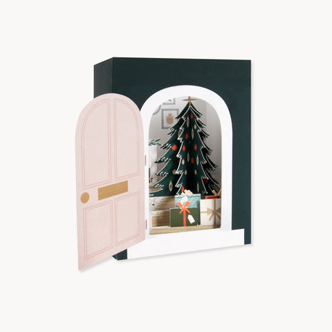 Pop Up Christmas Card - Cozy Room