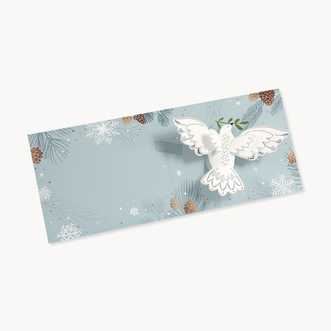 Pop Up Christmas Card - Peace Dove