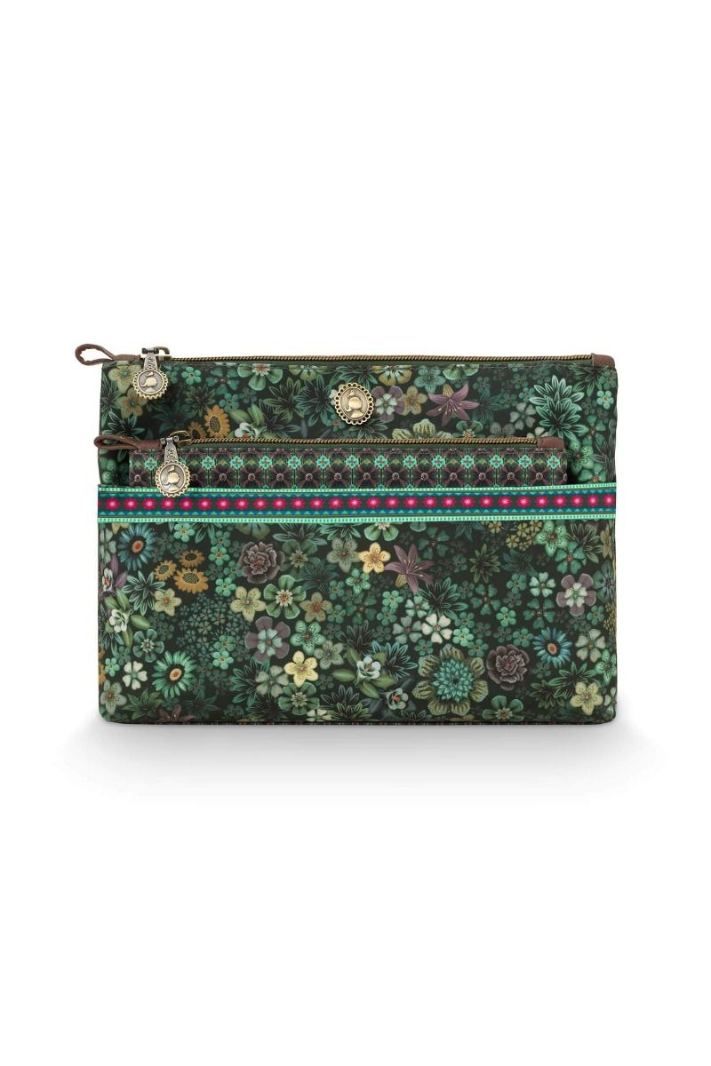 Toiletry Bag Tutti - Fiori Green