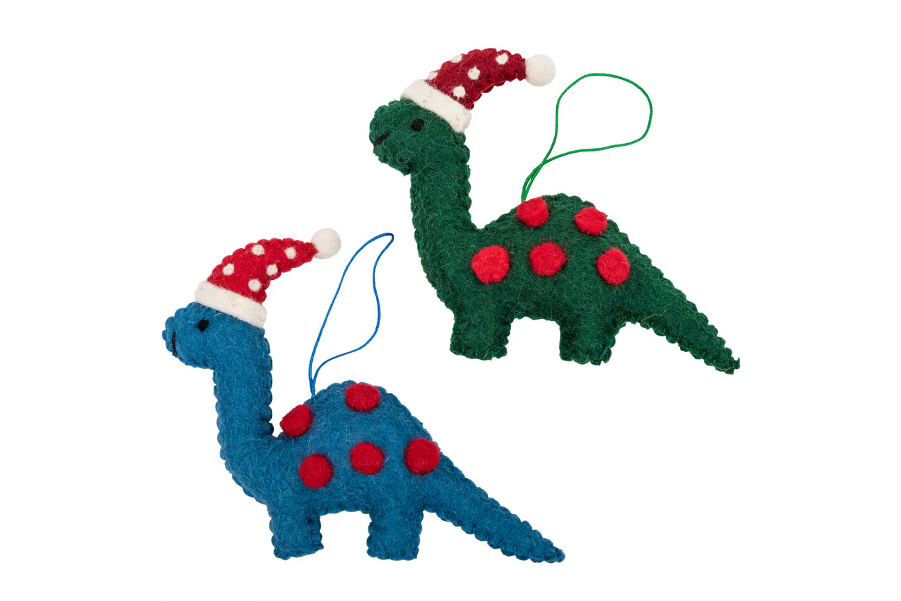 Fairtrade Felted Christmas Decoration - Brachiosaurus