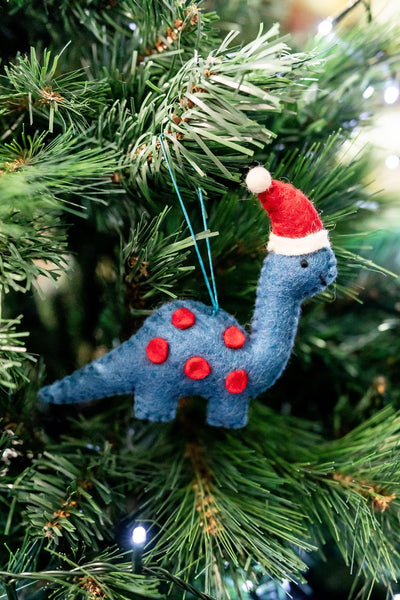 Fairtrade Felted Christmas Decoration - Brachiosaurus