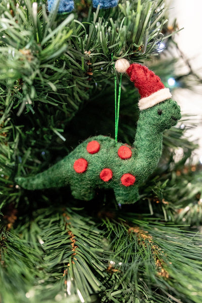 Fairtrade Felted Christmas Decoration - Brachiosaurus