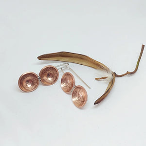 Pod Coin Earrings - One Cent - Reminted